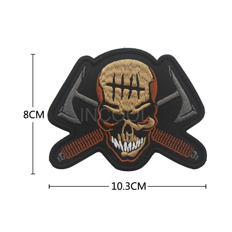 Нашивка С Вышивкой череп австралийская армейская Военная Боевая нашивка тактическая эмблема значки аппликации боевые вышитые нашивки для сумок - Цвет: 2