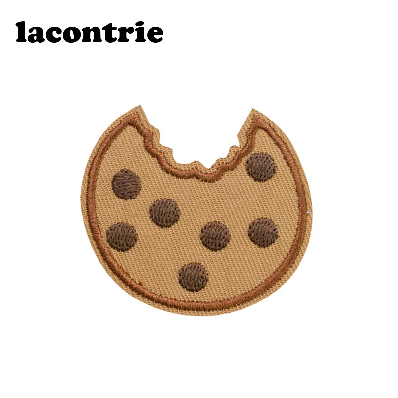 

Chips ahoy patches for clothing iron on patches diy cookies embroidery patch applique parches ropa stickers for clothes 5pcs