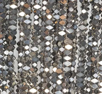 

4x3mm Grey Hematite Gemstone Faceted Rectangle 4x3mm Loose Beads 16 inch Full Strand (90185566-837)
