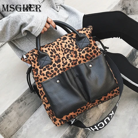 Cópia do Leopardo Bolsas de Moda Msgher Grande Capacidade Bolsas Grandes Mulheres da Ombro Bolsas Crossbody Bolsa Feminina Mulheres Bolsa Wb1405