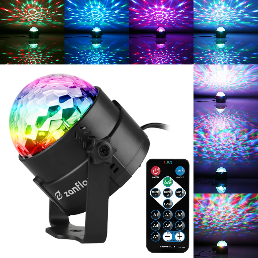 Zanflare Led Party Light Portable Mini Stage Lighting Effect