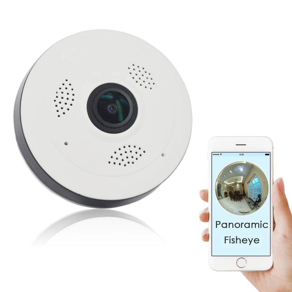 

CTVMAN Security Wi-fi 360 Degree Cameras Fisheye Lens 960p HD Smart Home SD Card Slot Two Way Audio Super Mini Dome Cameras