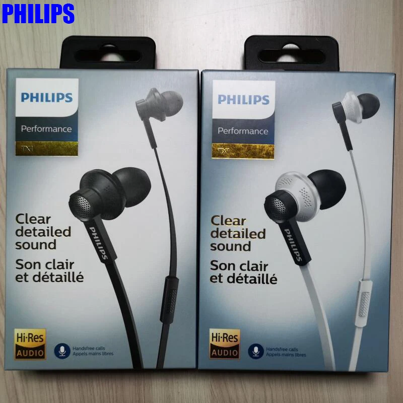 

Philips Original Tx1 HiRes earphone high resolution HIFI fever earbuds ear noise canceling earphones for a mobile phone huawei