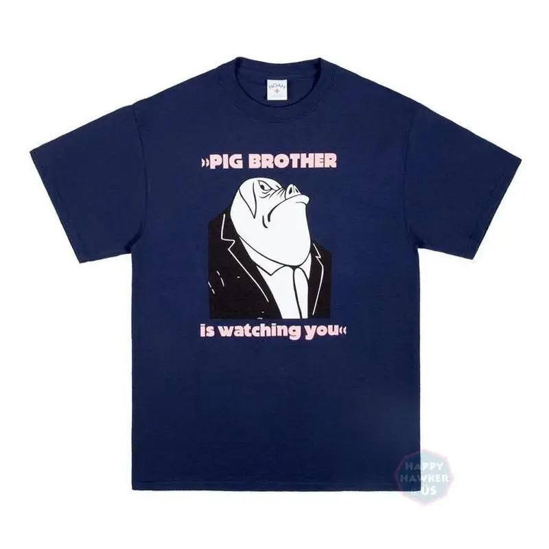

2019ss Noah T-shirts PIG Brother Men Women Harajuku Summer Style I Watching You T Shirts Cotton Tees Mens Hip Hop NOAH T Shirts