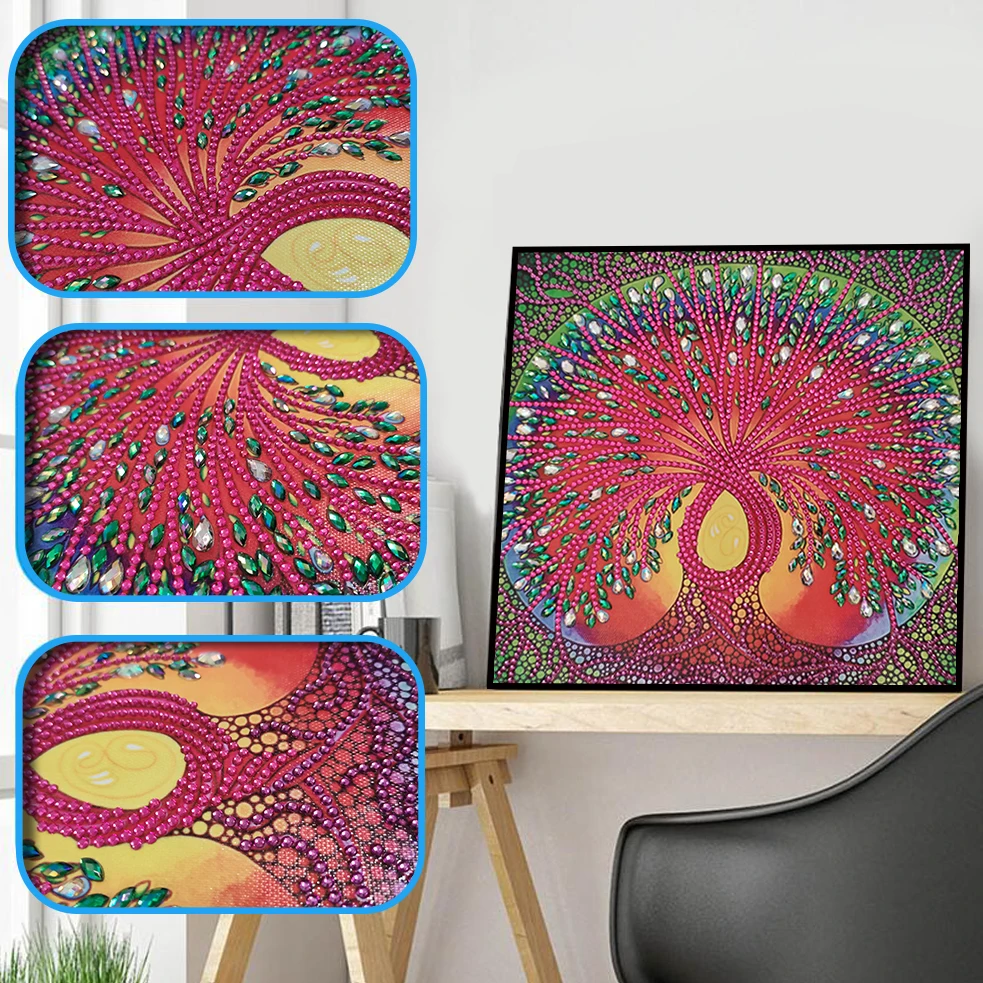 

Diamond Painting 5D DIY Cute Colorful Tree Partial Special Tree Shaped Crystal Drill Tree Diamond Painting For Decoration
