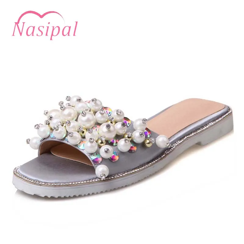 

Nasipal Women Sandals Flips Flops Summer Shoes Woman Flat Sandals Fashion String Beading Platform Female Slides Ladies Shoes M66