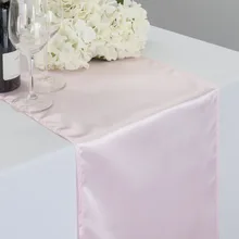 20 шт. светло-розовый 1" x 108" элегантные атласные скатерти для свадебной вечеринки украшение для банкета