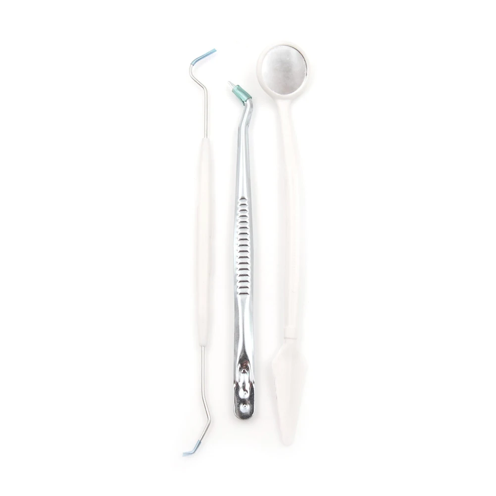 3Pcs/Lot Stainless Dental Tool Set teeth cleaner dental removal tool Dentist Tooth Clean Hygiene Picks Mirror Kit