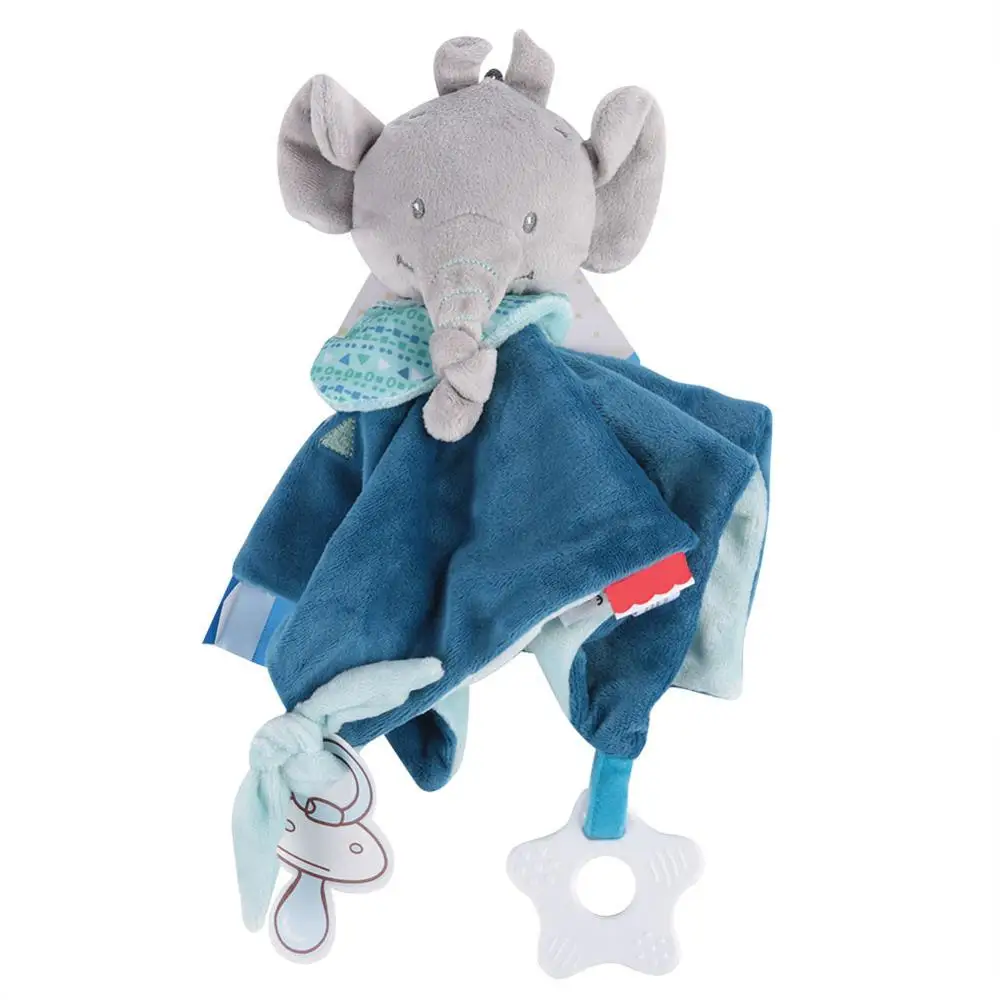 Детское полотенце с животными, мягкое плюшевое комфортное полотенце, мягкое плюшевое полотенце, успокаивающее полотенце, детские плюшевые игрушки - Цвет: Elephant