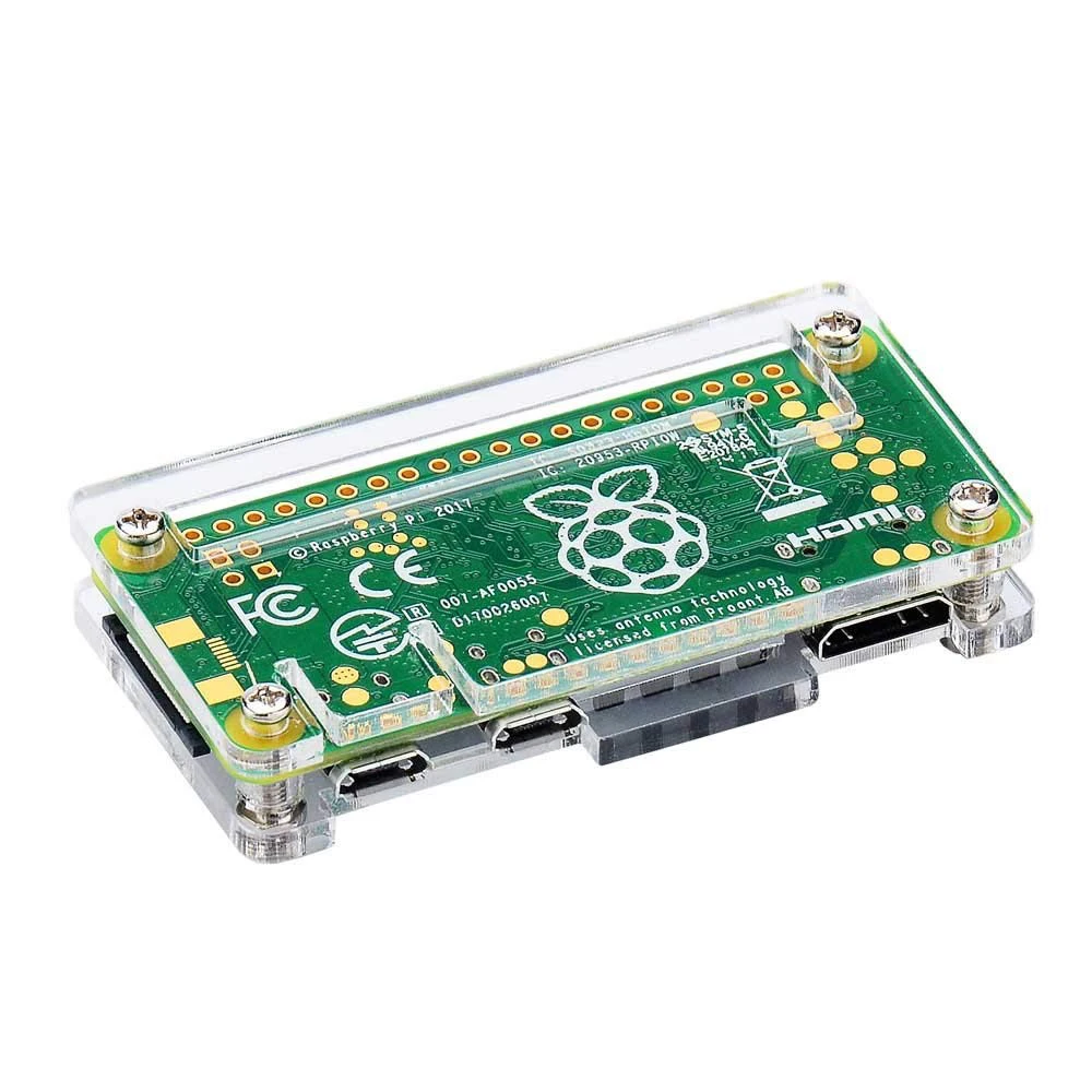 Raspberry Pi Zero W акриловый чехол+ алюминиевый теплоотвод для RPI Zero Box Cover Shell Корпус чехол s также для RPI Zero V1.3