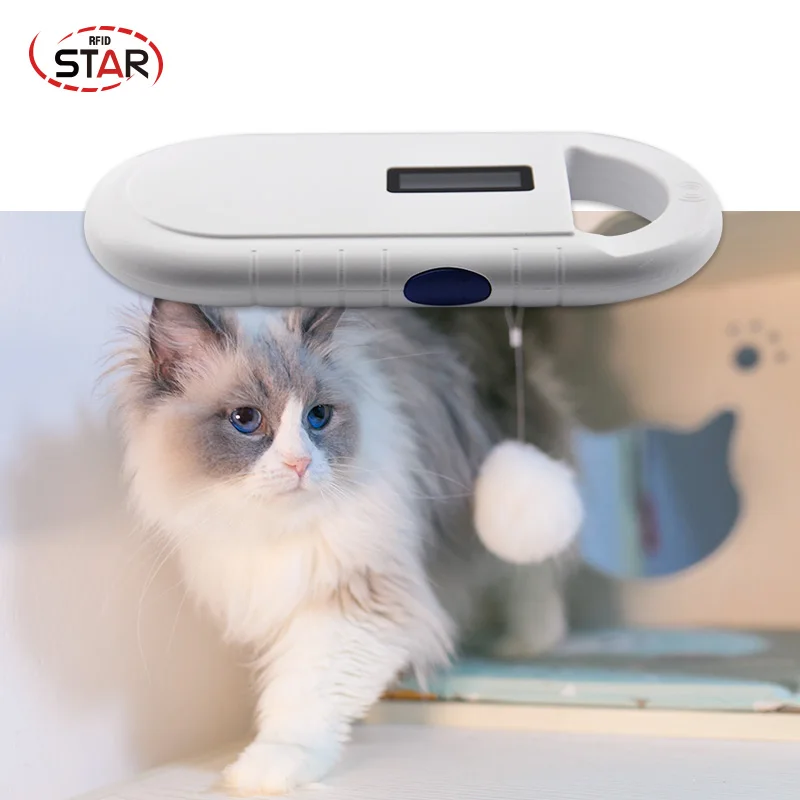 

Low Frequency Handheld RFID Reader with Animal Chip ISO11785/84 FDX-B Pet microchip Scanner Animal RFID Tag Reader dog reader