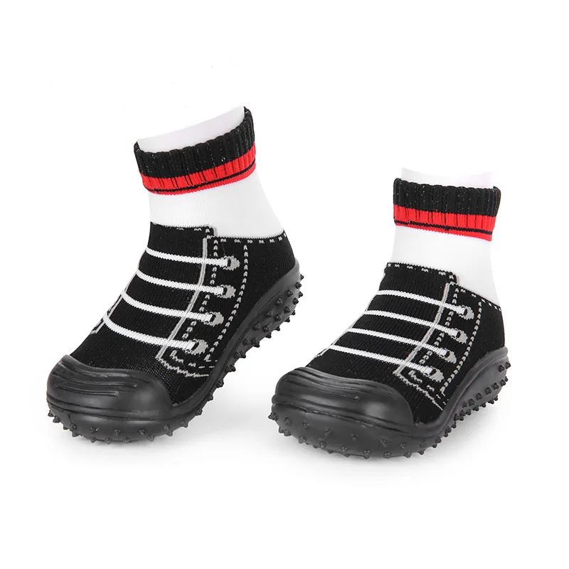 

Baby boy&girl cute first walkers Newborn Anti Slip Socks with Rubber Soles Toddler Floor soft Shoes Infant kid cartoon Prewalker