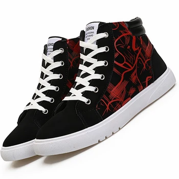 

lightweight high top skateboard shoes sneakers men student trainers skateboard shoes outdoor sport flat sole skateboard sneakers