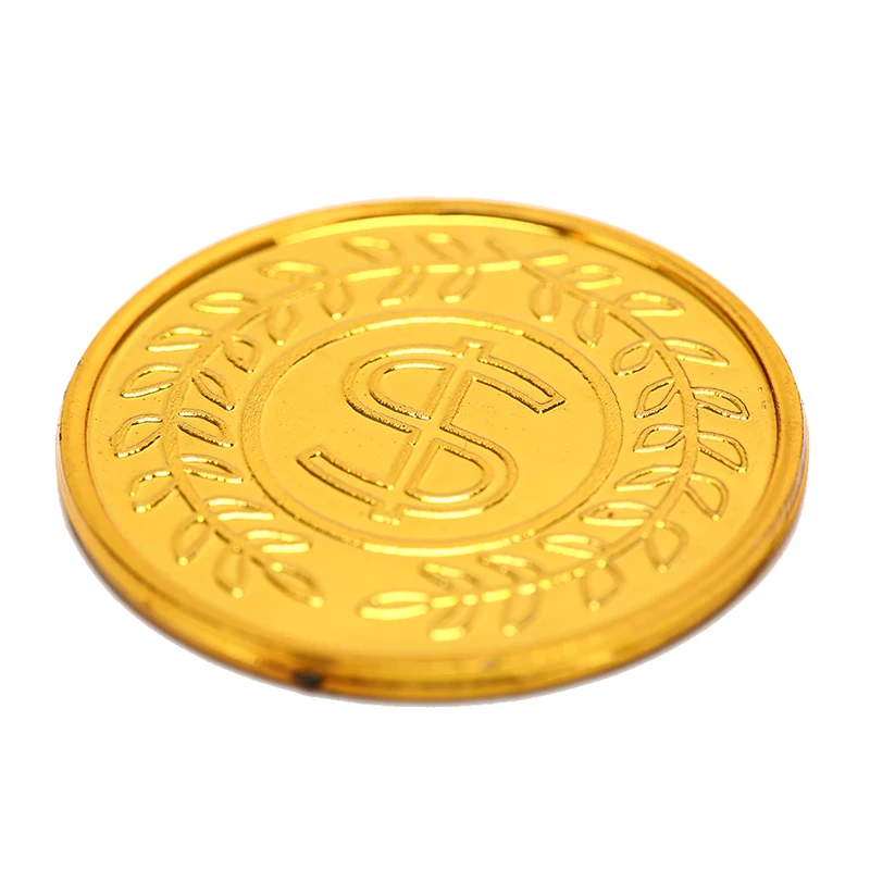 100 шт./упак. покер casino chips в форме фишек Казино Биткоин bitcoin золотое покрытие Пластик пиратский золотые монеты