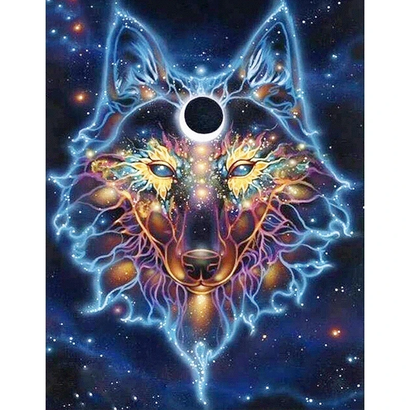 

DIY 5D Full Diamond Painting Cross Stitch Fox head Diamond Embroidery Needlework Patterns Rhinestone kits