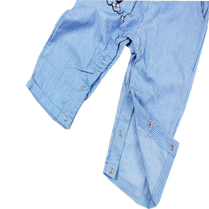 Корейский комплект одежды для новорожденных мальчиков, повседневная одежда для маленьких мальчиков, костюм синий джинсовый комбинезон