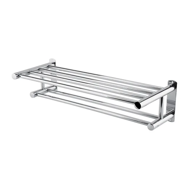 Stainless Steel Double Bathroom Towel Rails Modern Wall Mounted Stainless Steel Double Bathroom Towel Rails Modern Wall Mounted Storage Rack Shelf Tools