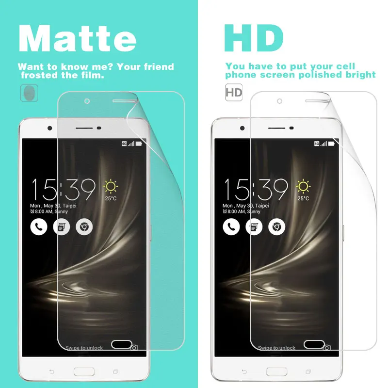 

Front LCD HD Clear Glossy Film For Asus Zenfone 3 Zoom S ZE553KL 5.5 in Anti-Glare Matte Film Screen Protector Film + cloth