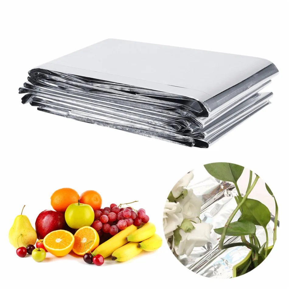 VOGVIGO 82x47Inch Zilver Plant Reflecterende Film Groeien Licht Accessoires Kas Reflectie Coating Plant Covers Garden Plant Care