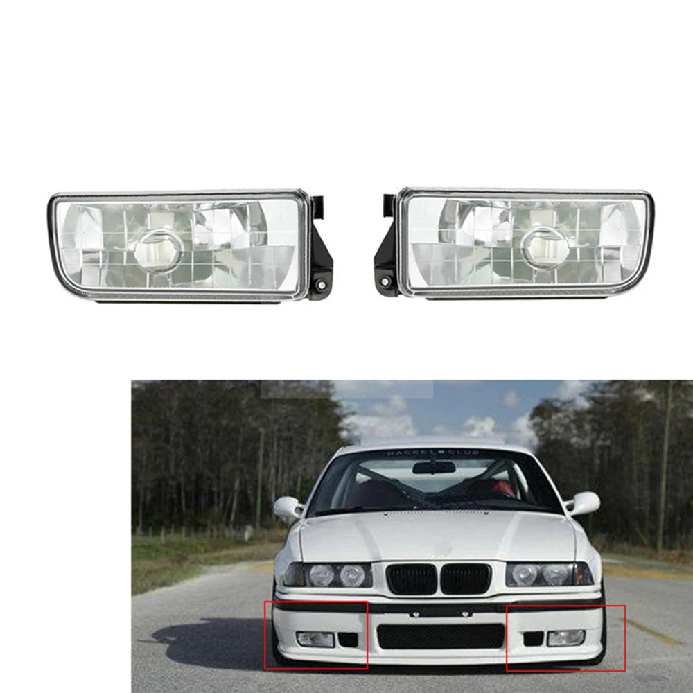 

For BMW E36 3 Series 1992~1998 Auto Fog Lamp Car Front Bumper Grille Driving Lamps Fog Lights Set Kit without Bulbs