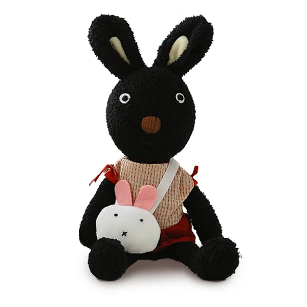 Le sucre кролик плюшевые куклы и мягкие игрушки хобби корейские классические детские игрушки для девочек рождественские подарки - Цвет: black