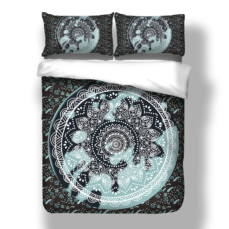 

Bohemia Bedding Set USA Twin Full Queen King UK Double Size Duvet Cover Quilt Cover Bed Cover Pillow Cases 3pcs New