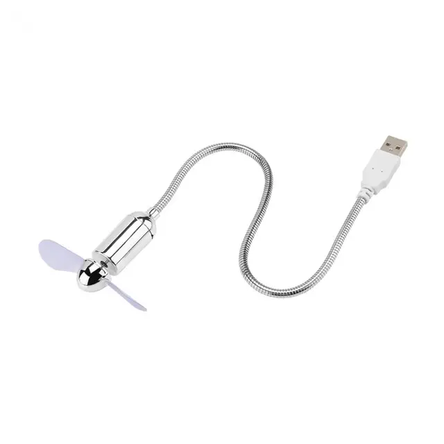Mini USB Fan strong wind For Notebook Laptop Computer Cooling Flexible USB Gadgets Fan Plug and play Metal Hose Portable USB Fan 4
