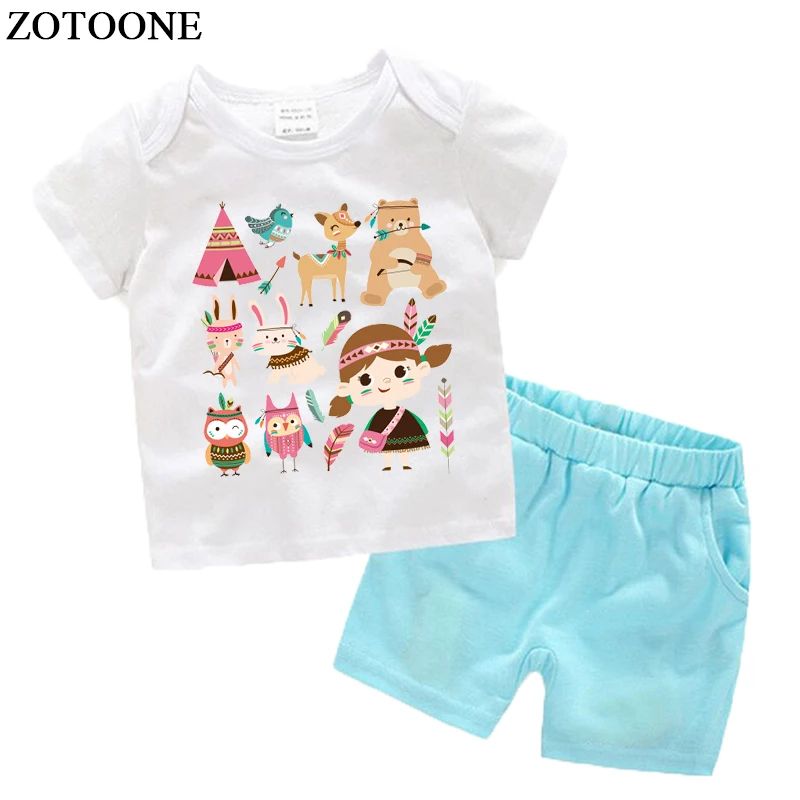 ZOTOONE Iron On Owl Patches For Clothes Stickers DIY Cute Cartoon Animal Patch Set Transfers For Children Clothing Applique D