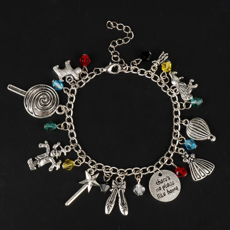 

dongsheng Movie The Wizard Of Oz Charm Bracelet There Is No Place Like Home Bangle Bracelet Women Girls Fairy Tale Wristband -25