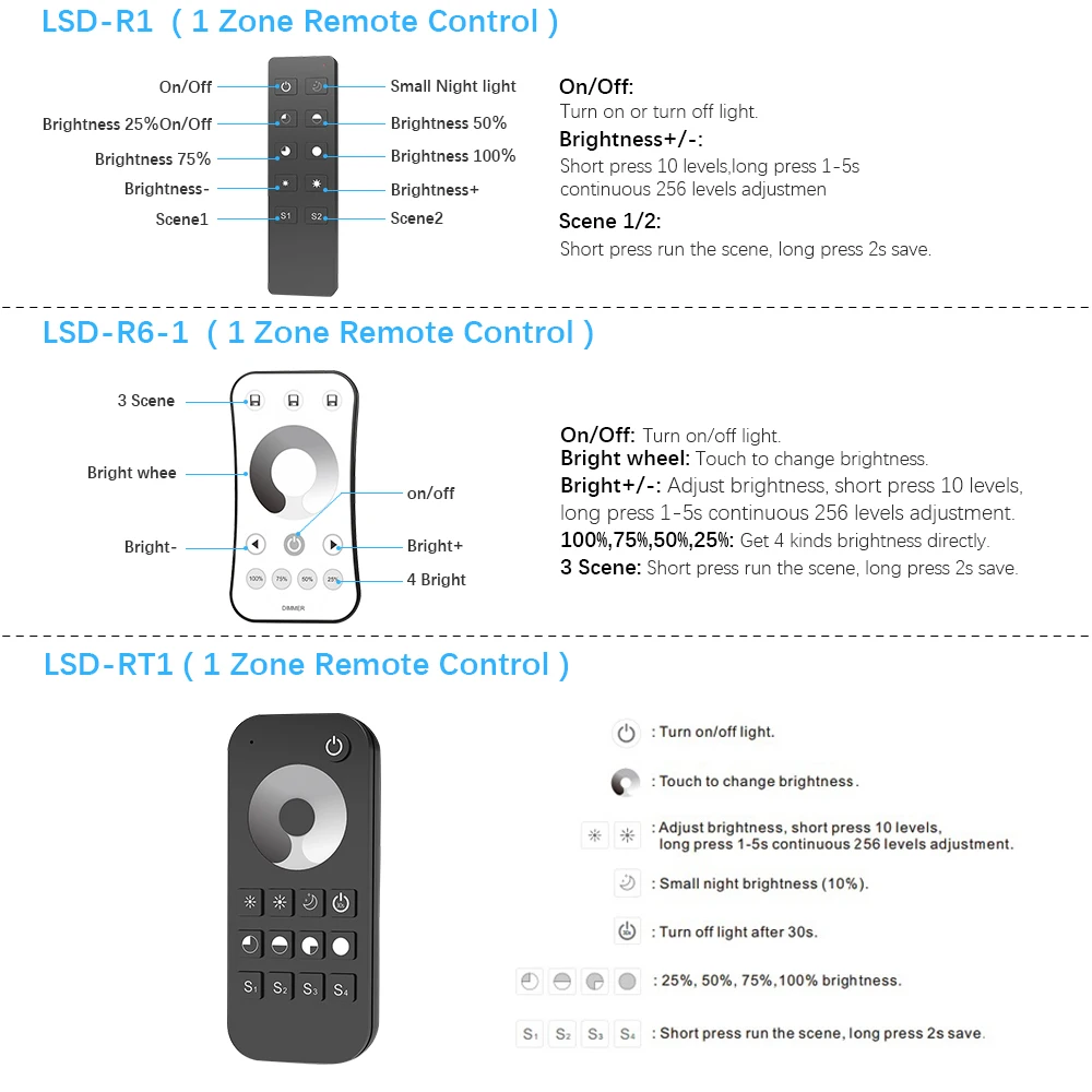 Фото Светодиодный диммер 12 В 24 в PWM 2,4G LED Touch RF беспроводной пульт дистанционного управления 5 в 36 В Smart Wifi диммер контроллер для одноцветной светодиодной ленты №3
