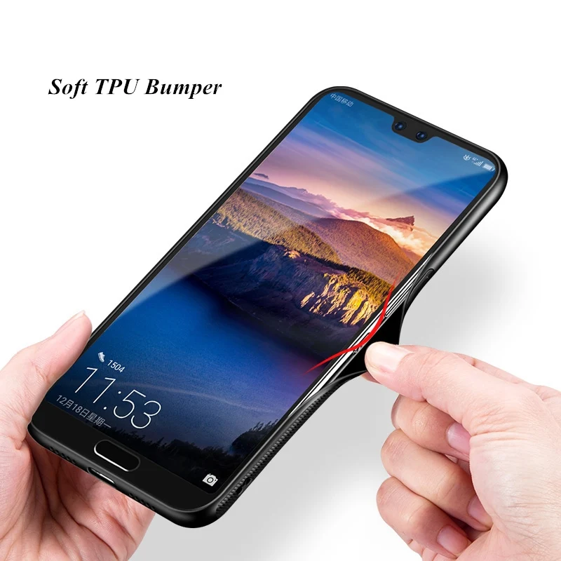 For-Huawei-P20-Pro-Case-Luxury-Tempered-Glass-Silicon-Frame-Case-For-Huawei (2)