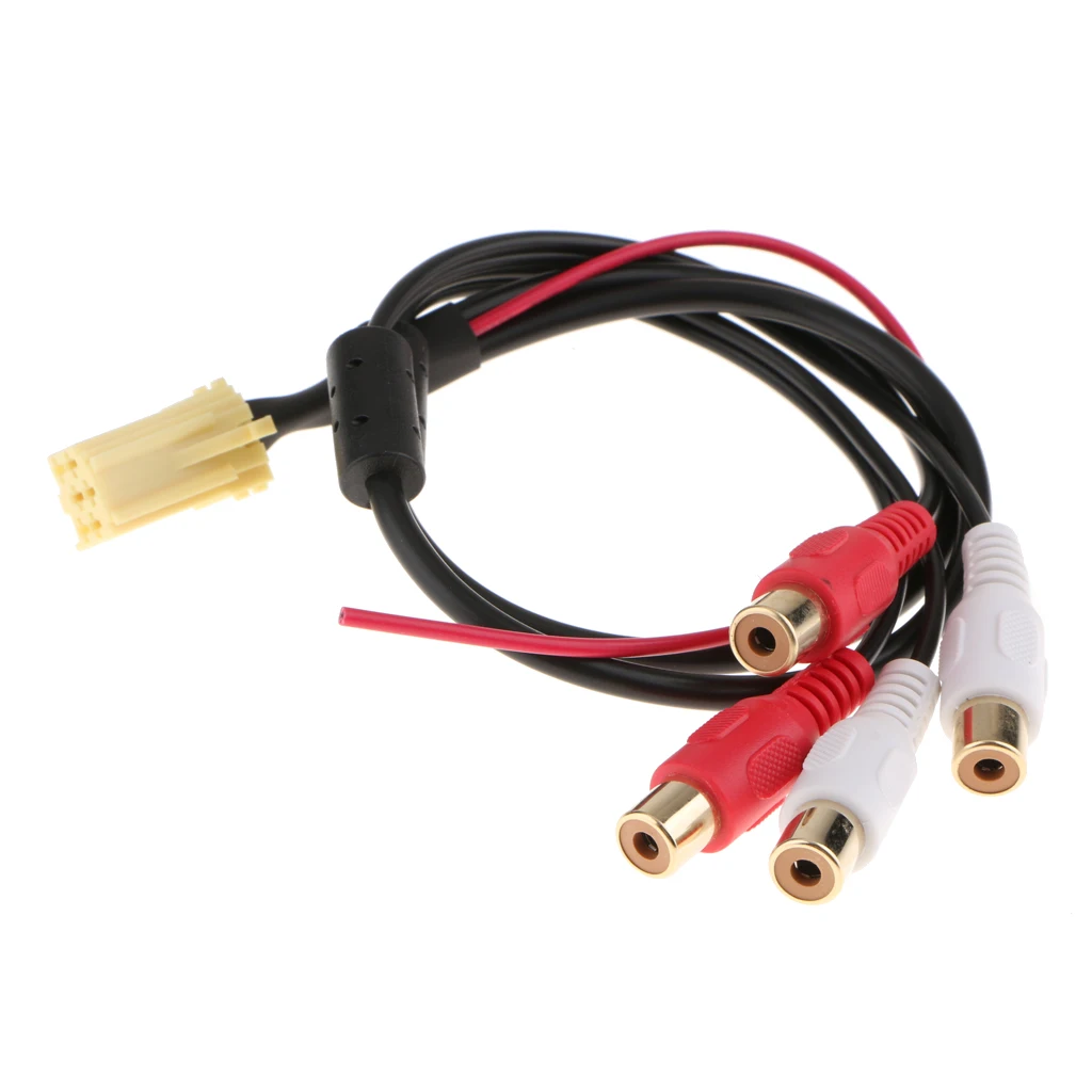 Aux Mini 6Pin адаптер для 4 RCA кабеля Blaupunkt VW Audi Seat Skoda Ford|Кабели адаптеры и разъемы| |