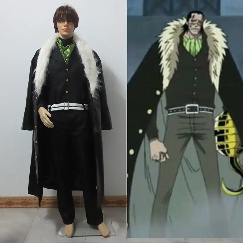 One Piece Sir Crocodile Cosplay Black Costume Top Pant Vest Shirt Scarf Shirt Sublimation Shirt Brandscarf Infinity Aliexpress