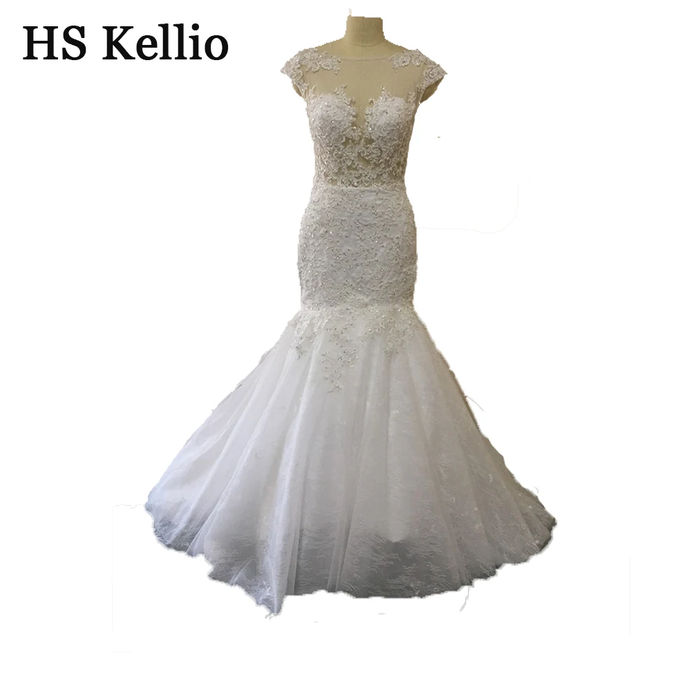 Новейший стиль высококачественное кружевное свадебное платье HS kellio с