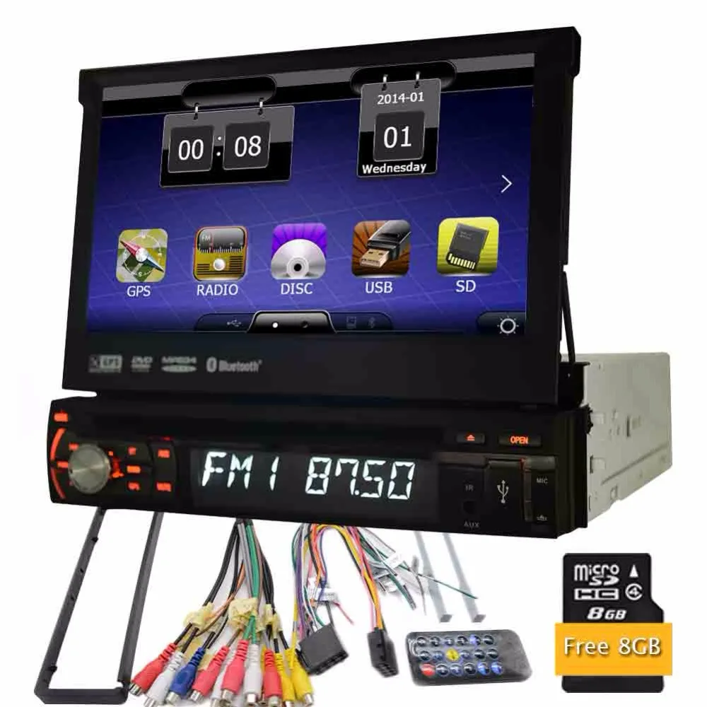 Single 1Din font b Car b font CD DVD Player font b GPS b font Navigator
