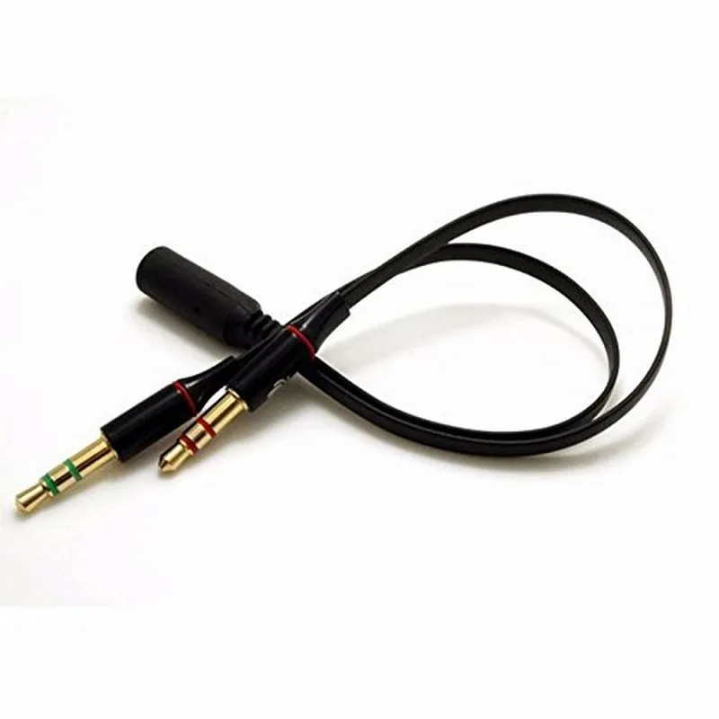 Portefeuille Headphone Splitter For Computer 3.5mm Female to 2 Dual 3.5mm Male Headphone Mic Audio Y Splitter Cable Smartphone (3)