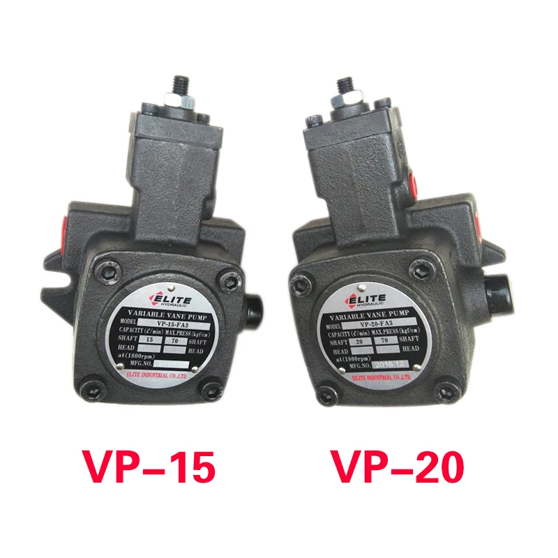 VP Series VP-12-FA1 Low Pressure Variable Vane Pump VP-08-FA1 VP-15-FA1 VP-20-FA1 Pressure:0.3~2Mpa ELITE Hydraulic Vane Pump
