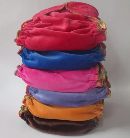

2015 High quality Double Rows Snaps Natural Bamboo Velour Cloth Diaper Fitted One Size 5 pcs Nappy With 2 Bamboo Inserts PUL