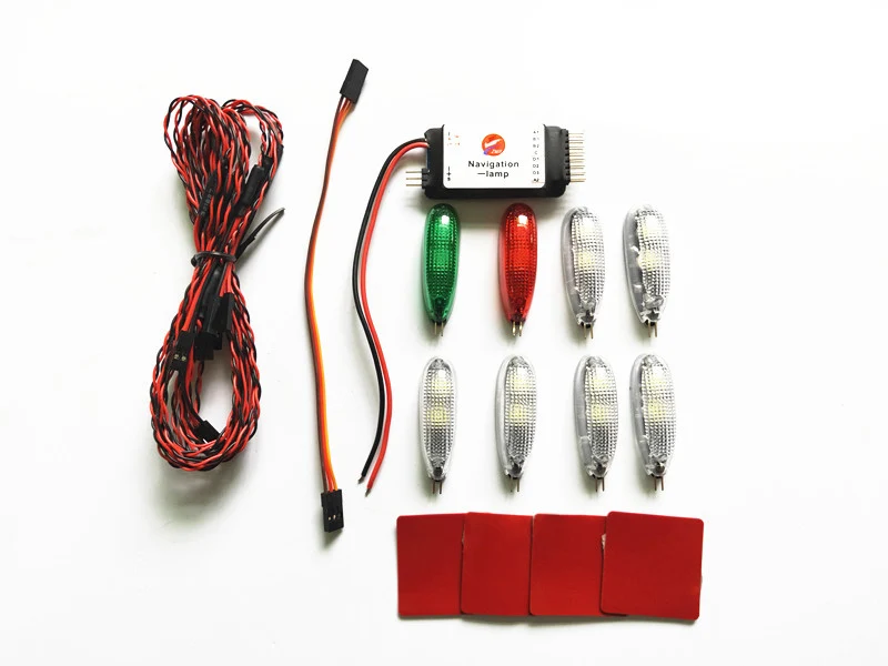 

FPV RC Navigation Lamp Set 2-6S Simulation LED Lights Kits for SU27/Turbojet/EDF Duct Aircraft Glider Drone DIY