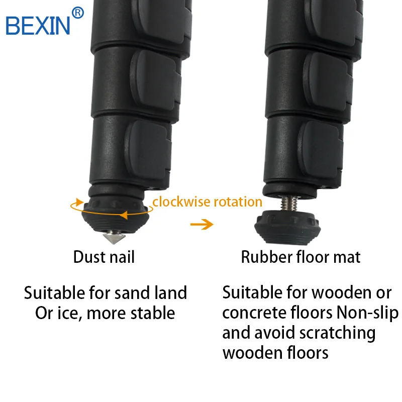  BEXIN Telescopic handheld Pole Walk Stick lightweight video dslr camera stand ball head monopod uni