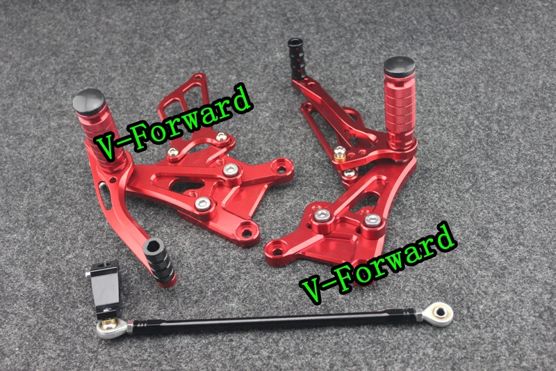 Red Adjustable Rear Sets Motorcycle Foot Pegs For HONDA