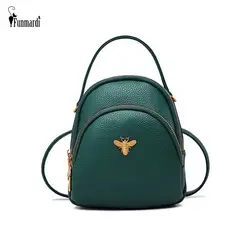 FUNMARDI бренд мини рюкзак женский Би узор Crossbody сумка для Для женщин Роскошные PU кожа Сумка Для женщин рюкзаки WLHB1788
