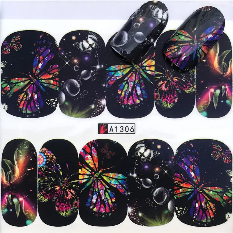 YWK 31 стиль цветок винтажный дизайн ногтей переводные наклейки DIY Советы - Цвет: YZW-A1306