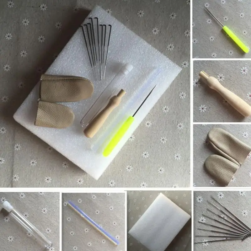 1 комплект палочки DIY ремесло пальчиковые кроватки иглы инструменты для валяния иглы деревянная ручка не включает коробку