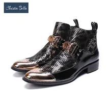 Кристиа Белла ручной работы; итальянские мужские ботинки; zapatos de hombre; Кожаные полуботинки; мужские дизайнерские вечерние ботинки с острым Металлическим Носком