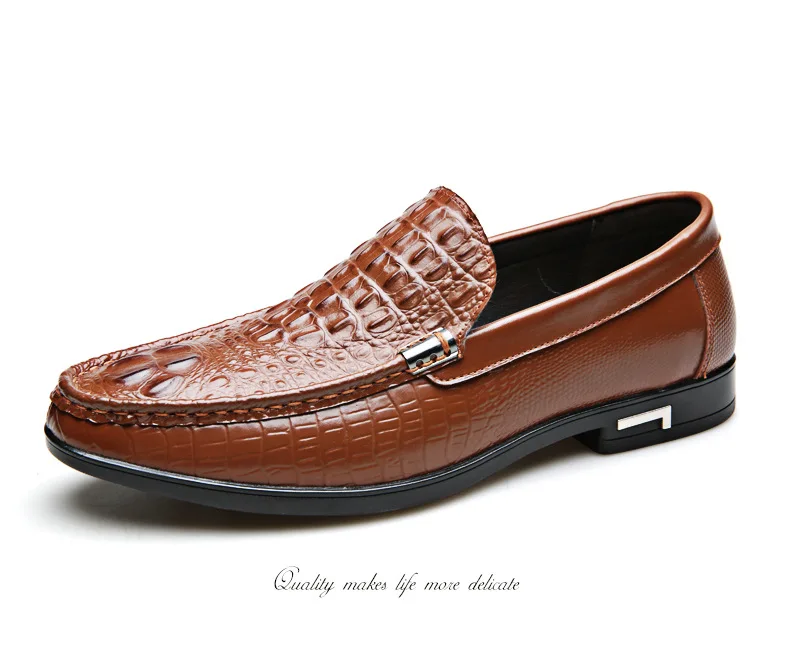 luxury brand men leather casual shoes