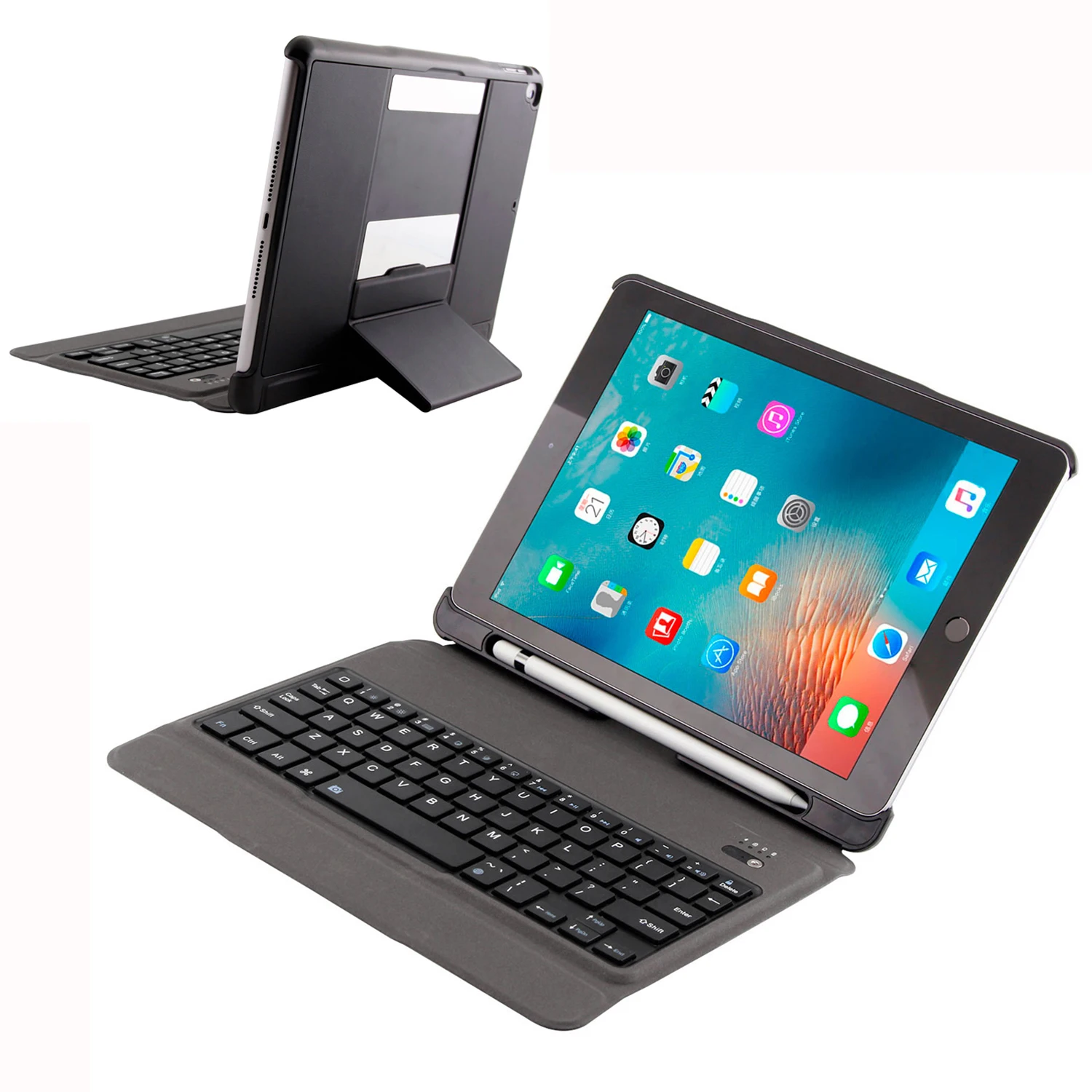

For i pad 2018 case keyboard 9.7''Detachable Bluetooth Keyboard Leather Bracket Case for i pad 2017 case with keyboard 9.7 inch