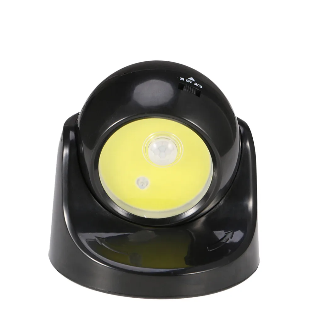 

LED Night Light 360 Degree Rotating Head Motion Sensor COB LED Lamp Cordless Switch Wall Light Battery AUTO Moon Lamp Under