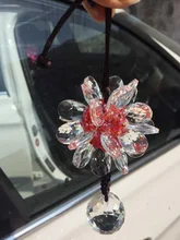 Crystal Flower car interior rear mirror hanging accessories super girl ornaments