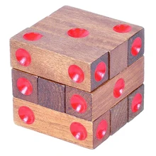 New Wooden Assembling Dice Cube Jigsaw Puzzle Brain Teaser